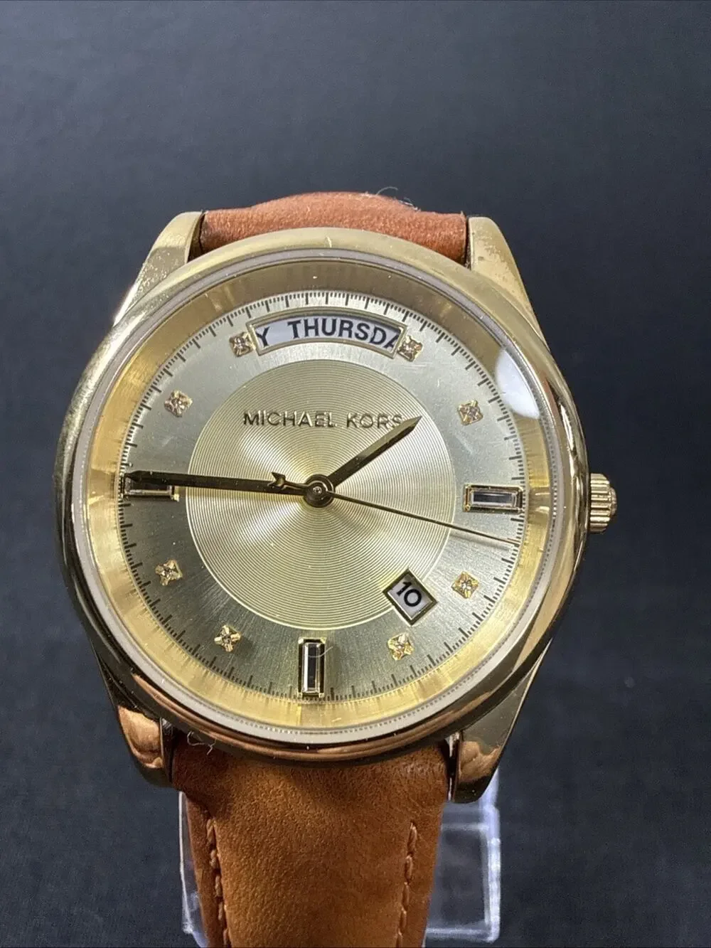 Michael Kors Colette Multifunction Model MK-2374 New Battery Nice Leather Band